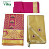 Apoorva Silk Half Saree Set with woven patterns and circular embellishments