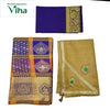 Apoorva Silk Half Saree Set with woven floral borders and circular motifs