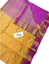 Tussar Silk with Contrast & with Contrast Blouse