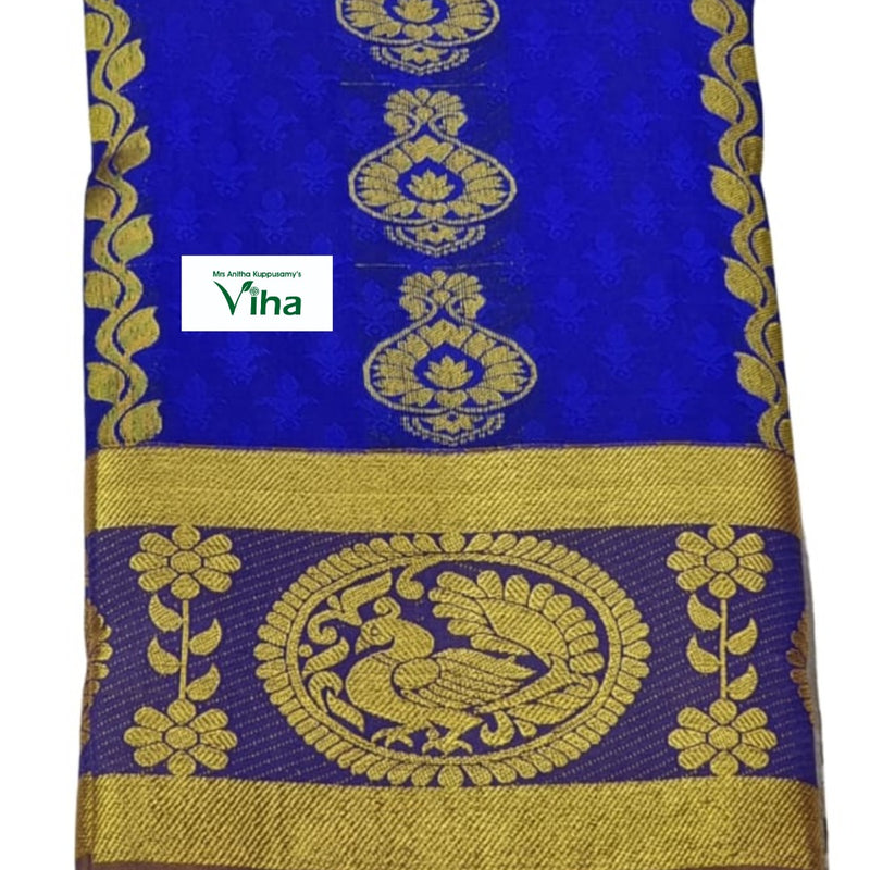 Silk Pavadai with running Blouse 8 to 16 years, woven texture