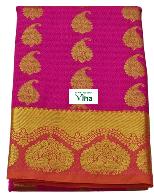 Silk Pavadai with running Blouse 8 to 16 years and woven border