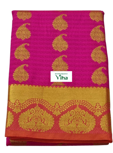 Semi Silk Pavadai with running Blouse 8 to 16 years