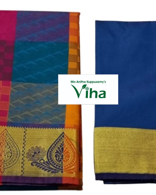 Silk Pavadai Blouse Set 8 to 18 years, folded rectangular pieces