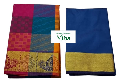 Semi Silk Pavadai Blouse Set 8 to 18 years