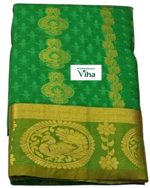 Silk Pavadai with running Blouse 8 to 16 years, folded fabric