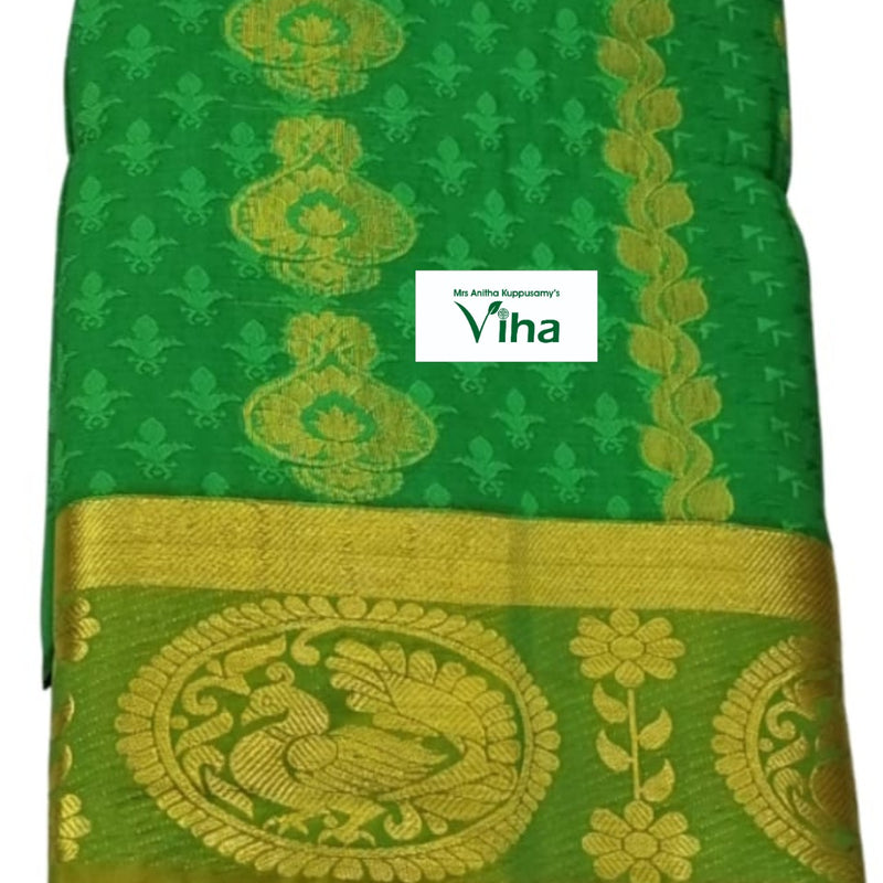 Silk Pavadai with running Blouse 8 to 16 years, folded fabric