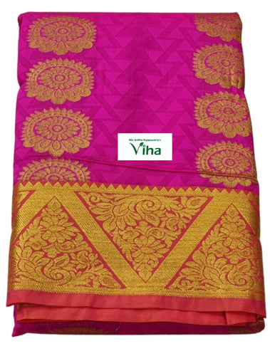 Semi Silk Pavadai with running Blouse 8 to 16 years