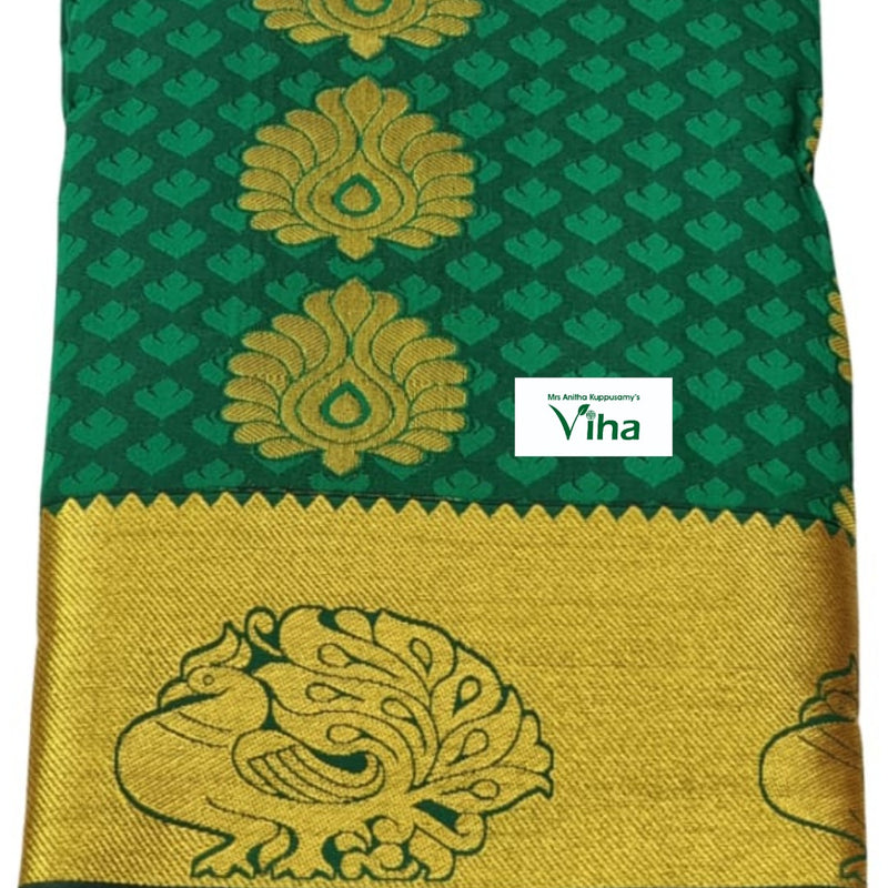 Silk Pavadai Set (Lehenga Set) with running Blouse 8+ years, folded textile
