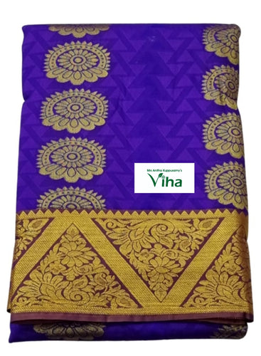 Semi Silk Pavadai with running Blouse 8 to 16 years