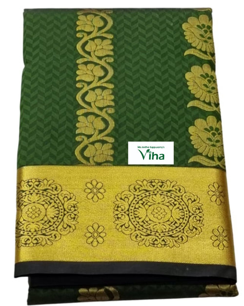 Silk Pavadai with running Blouse 8 to 16 years, zigzag chevron background pattern