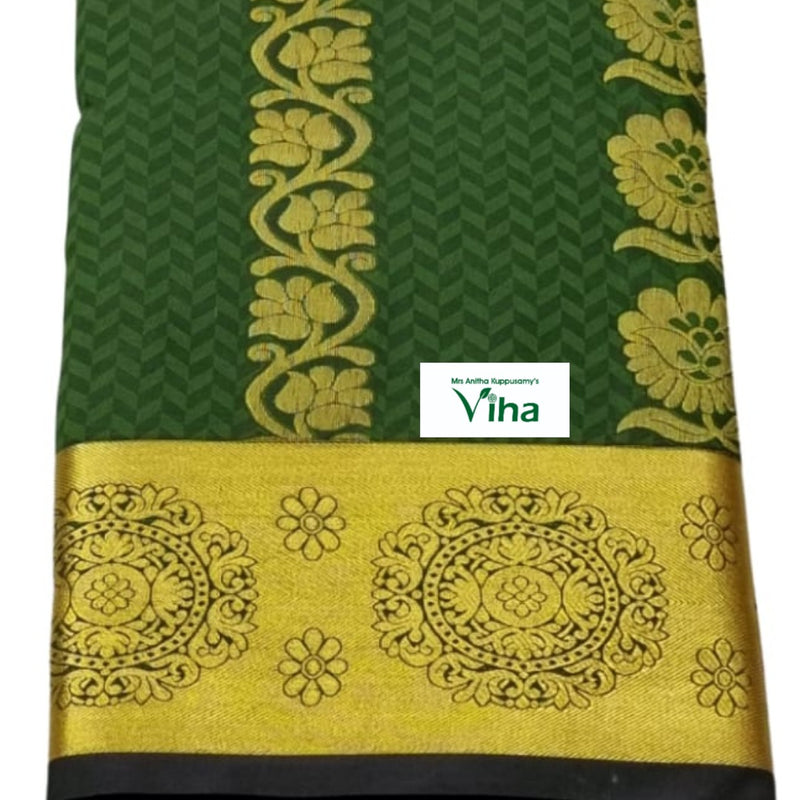 Silk Pavadai with running Blouse 8 to 16 years, zigzag chevron background pattern