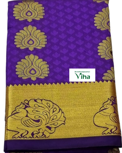 Silk Pavadai with running Blouse 8 to 16 years, small patterned shapes