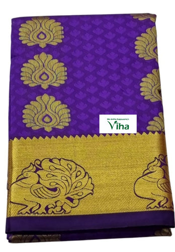 Semi Silk Pavadai with running Blouse 8 to 16 years
