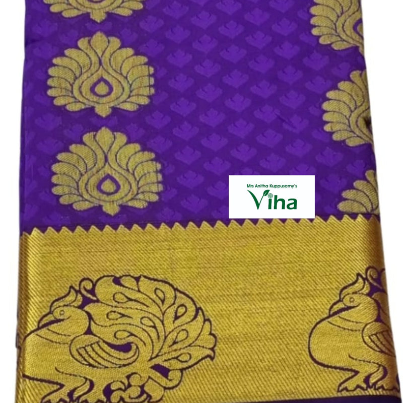 Silk Pavadai with running Blouse 8 to 16 years, small patterned shapes