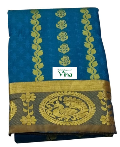 Semi Silk Pavadai with running Blouse 8 to 16 years