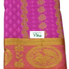 Silk Pavadai with running Blouse 8 to 16 years, repetitive small motifs in pink