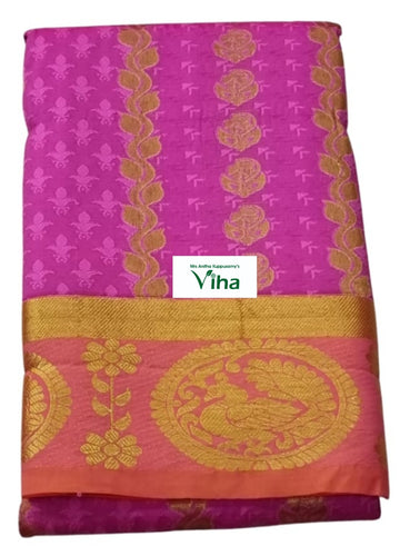 Semi Silk Pavadai with running Blouse 8 to 16 years