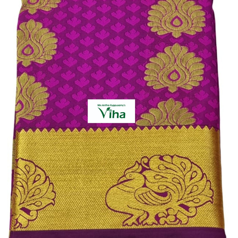 Silk Pavadai with running Blouse 8 to 16 years, folded rectangular shape