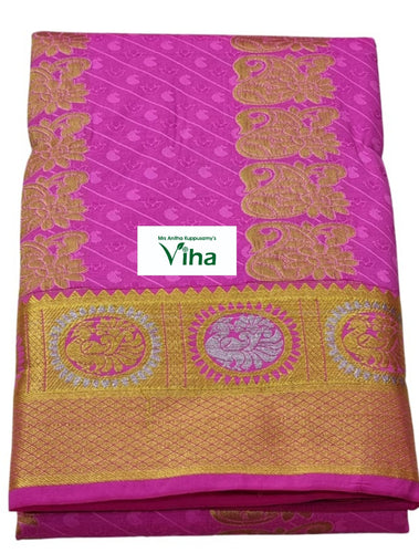 Semi Silk Pavadai with running Blouse 8 to 16 years