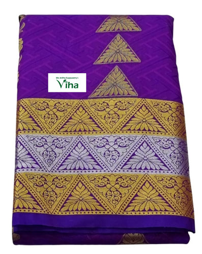 Semi Silk Pavadai with running Blouse 8 to 16 years