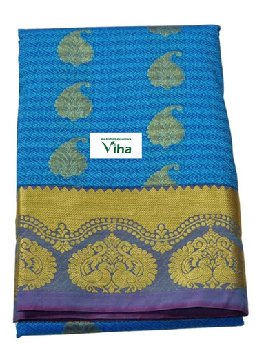 Semi Silk Pavadai with running Blouse 8 to 16 years