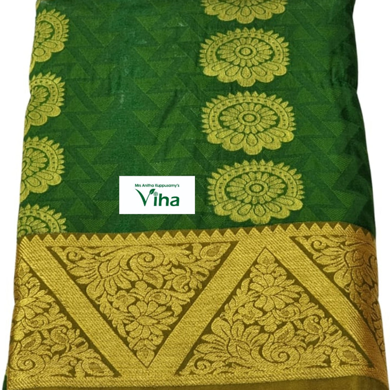 Silk Pavadai with running Blouse 8 to 16 years, folded rectangular piece