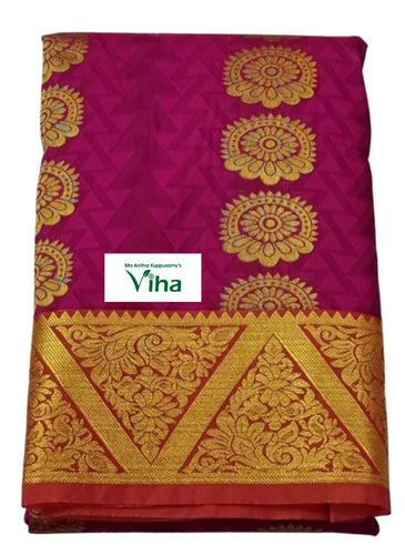 Semi Silk Pavadai with running Blouse 8 to 16 years