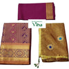 Apoorva Silk Half Saree Set with peacock motifs and decorative floral patches