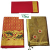 Apoorva Silk Half Saree Set with golden border and floral pattern