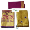 Apoorva Silk Half Saree Set with peacock motifs and floral embroidered patches