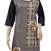 American Crepe Kurti Size XL with scoop neckline and three-quarter sleeves