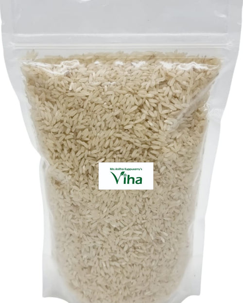 Sivan Samba Rice in a transparent pouch