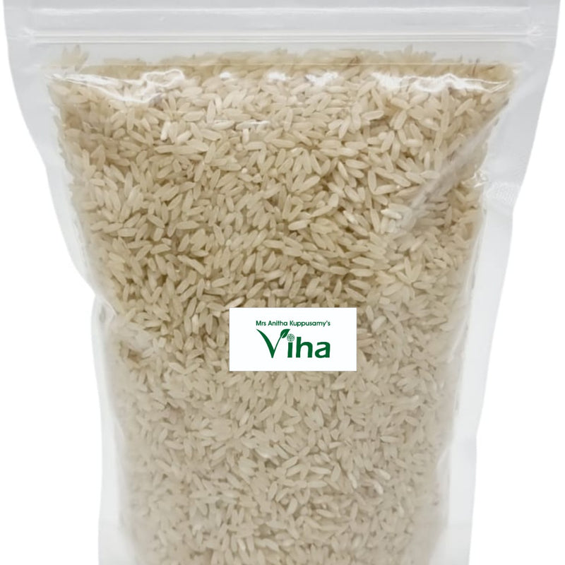 Sivan Samba Rice in a transparent pouch