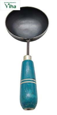 Iron Seasoning Spoon with Wooden Handle