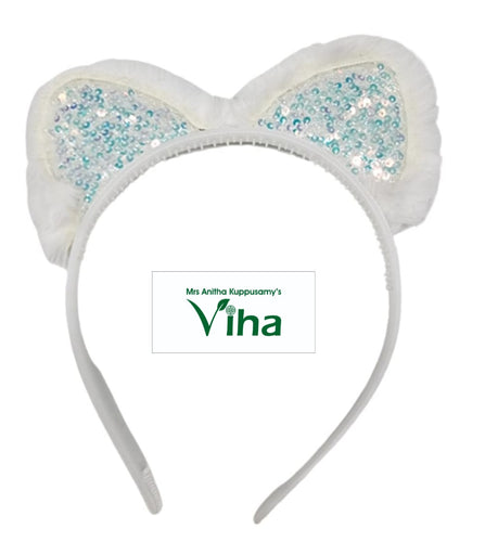 Rabbit Ear Glitter Chumki Hair Band