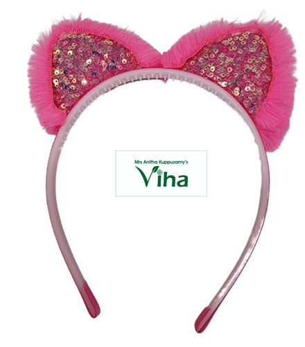 Rabbit Ear Glitter Chumki Hair Band