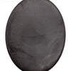 Shampoo Bar For Oily Hair, an oval, dark grey, matte-finished stone with subtle swirling patterns