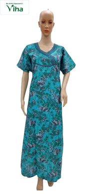 Pure Cotton Printed Free Size Nighty