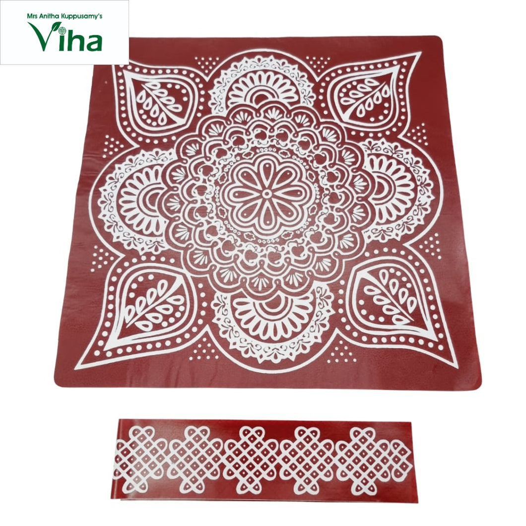 Mixed 4 Designs Rangoli Stickers with Border
