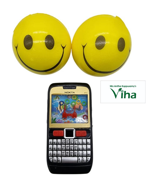 Smiley Balls with Nokia Water Game Phone with smiley faces and phone toy