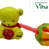 Teady bear toy with Kilukiluppai and a red heart on chest