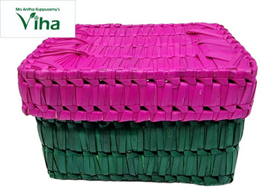 Palm Woven Rectangle Box for all purpose