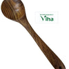 Wooden Spatula / Wooden Spoon, a brown wooden spoon with a glossy finish and one circular hanging hole at the end of its handle