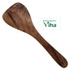Wooden Spatula / Dosai Karandi / Wooden Spoon, a dark brown wooden kitchen tool with one hole near the handle end