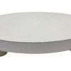 Wooden Chapati Poori Roller Set, a white circular platform with a matte finish supported by three short round feet