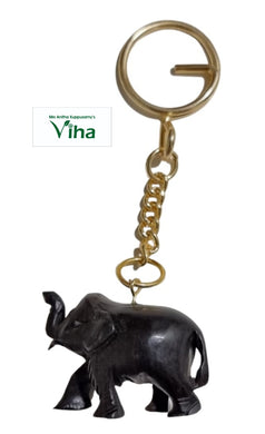 Ebony Wood Elephant Keychain / Karungali Kattai Elephant Keychain