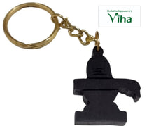 Ebony Wood Shivling Keychain / Karungali Kattai Shiv Ling Keychain