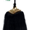 Beautiful Traditional Hair Kunjalam with thread fringe and rhinestone-capped tassel