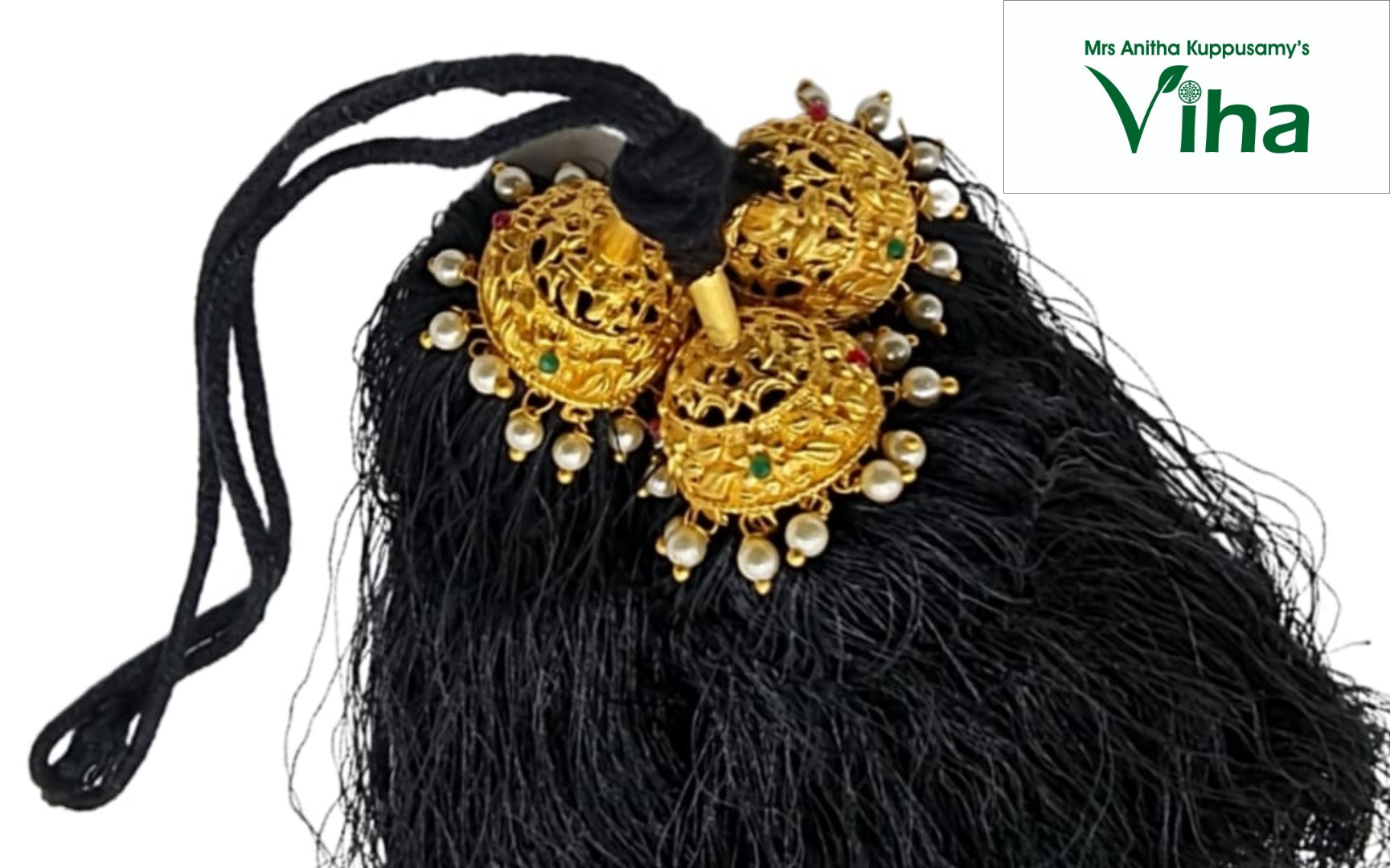 Jewel Palace Bharatanatyam Savaram & Kunjalam Kemp Ready Jada Set Hair  Accessories Choti JH3223 – www.jewelpalace.in