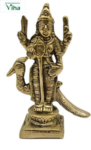 Murugar Statue Brass 4" inches
